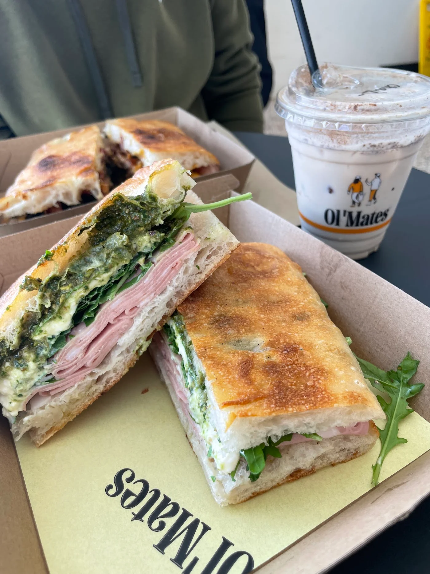 Freshly made sandwich at OL’MATES